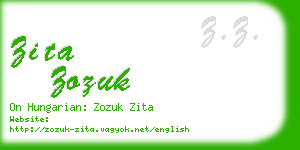 zita zozuk business card
